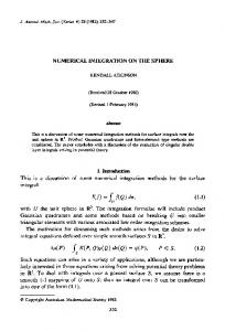 Numerical integration on the sphere