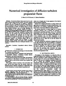 Numerical investigation of diffusion turbulent propane/air flame - inase