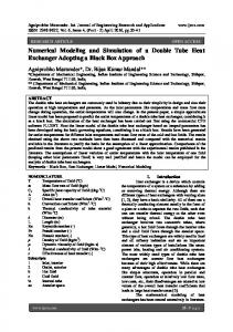 Numerical Modeling and Simulation of a Double Tube Heat ...