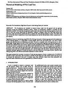 Numerical Modeling of Pile Load Test