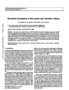 Numerical simulations of the cosmic star formation history