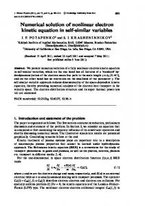 Numerical solution of nonlinear electron kinetic ...