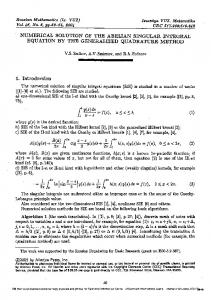 NUMERICAL SOLUTION OF THE ABELIAN