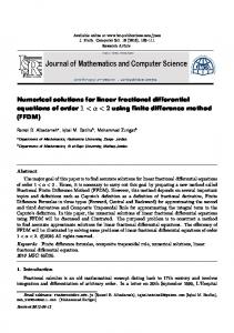 Numerical solutions for linear fractional differential equations of order 1