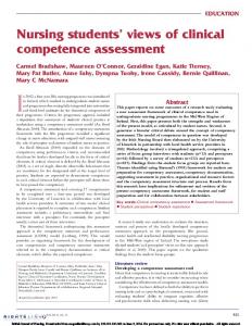 Nursing students' views of clinical competence assessment