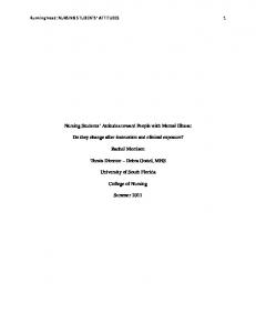 Nursing Students' Attitudes toward People with Mental Illness: Do ...