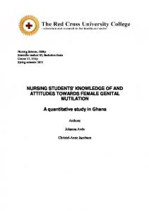 NURSING STUDENTS' KNOWLEDGE OF AND ATTITUDES ...