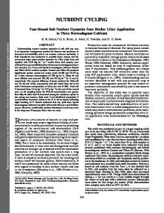 nutrient cycling - Semantic Scholar