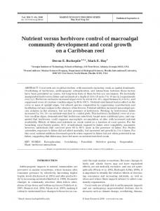 Nutrient versus herbivore control of macroalgal community