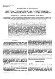 Nutritional status and health care costs - Semantic Scholar