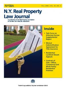 NY Real Property Law Journal