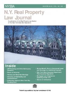 NY Real Property Law Journal