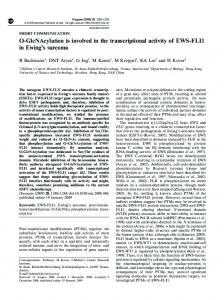 O-GlcNAcylation is involved in the transcriptional activity of ... - Nature