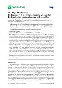 O-Methylamentadione Ameloriates Dextran Sulfate ... - Semantic Scholar