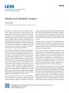 Obesity and metabolic surgery