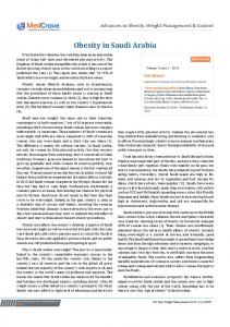 Obesity in Saudi Arabia - MedCrave