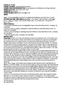 Obesity, Metabolism & Nutrition CURRENT