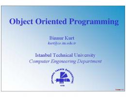 Object Oriented Programming