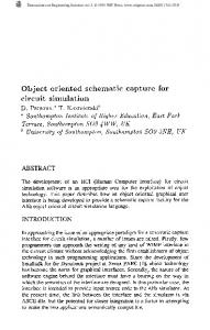 Object Oriented Schematic Capture for Circuit ... - Dr David Parsons