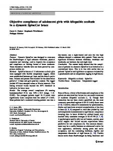 Objective compliance of adolescent girls with idiopathic scoliosis in a ...