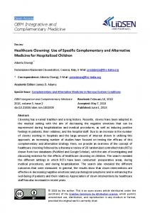 OBM Integrative and Complementary Medicine Healthcare Clowning ...