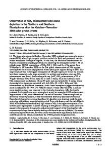 Observation of NOx enhancement and ozone depletion in the ... - NASA