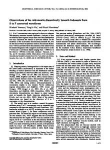 Observations of the mid-mantle discontinuity beneath ... - CiteSeerX