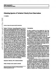 Obtaining Spectra of Turbulent Velocity from Observations