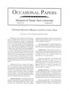 occasional papers - Texas Tech University