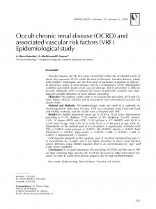 Occult chronic renal disease