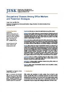 Occupational Diseases Among Office Workers and ...