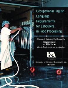 Occupational English Language Requirements - Hammond ...