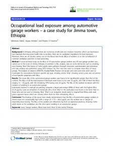 Occupational lead exposure among automotive ... - Semantic Scholar