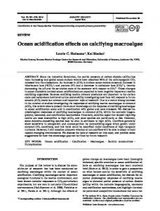 Ocean acidification effects on calcifying macroalgae - Inter Research