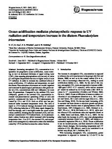 Ocean acidification mediates photosynthetic ... - Biogeosciences