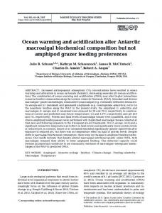 Ocean warming and acidification alter Antarctic macroalgal ...