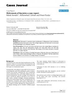 Ochronosis of hip joint; a case report