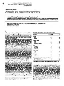 Octreotide and hepatocellular carcinoma - Nature