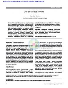 Ocular surface tumors