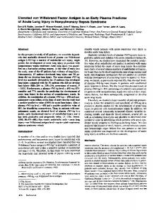 of Acute Lung Injury in Nonpulmonary