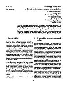 of discrete and continuous signal representations at the circuit level.