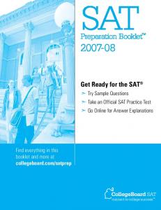 Official SAT Preparation Booklet