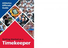 Officials' booklet - Timekeeper