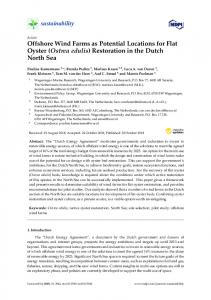 Offshore Wind Farms as Potential Locations for Flat Oyster - MDPI