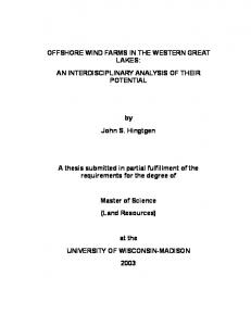 OFFSHORE WIND FARMS IN THE WESTERN GREAT LAKES: AN