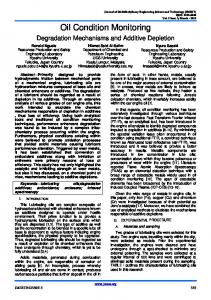 Oil Condition Monitoring - jmest