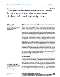 Olanzapine and fluoxetine combination therapy for ...