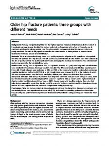 Older hip fracture patients