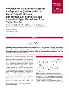 Oleocanthal - American Chemical Society