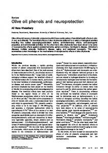 Olive oil phenols and neuroprotection